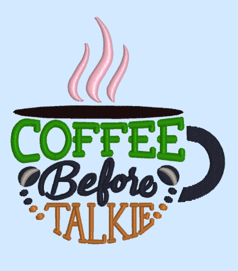 coffe nakış deseni