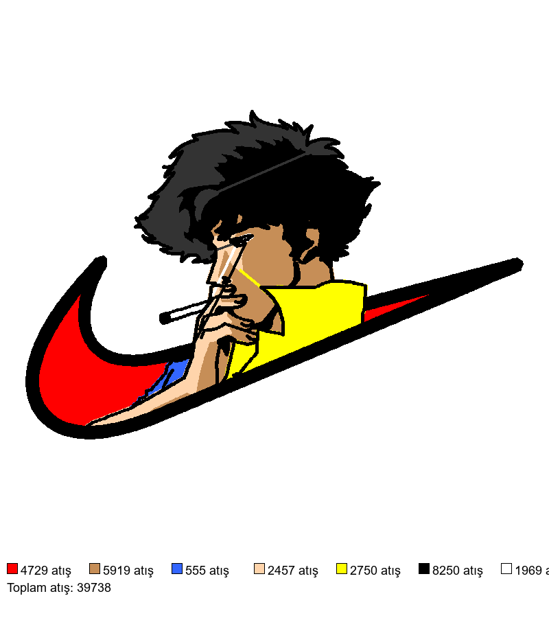 208 Nike x Spike nakış deseni