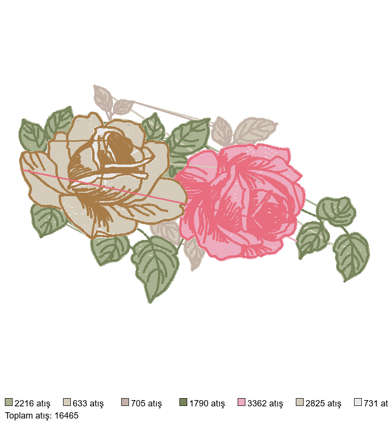 RM-Galho de Rosas Grandes 16x10 nakış deseni